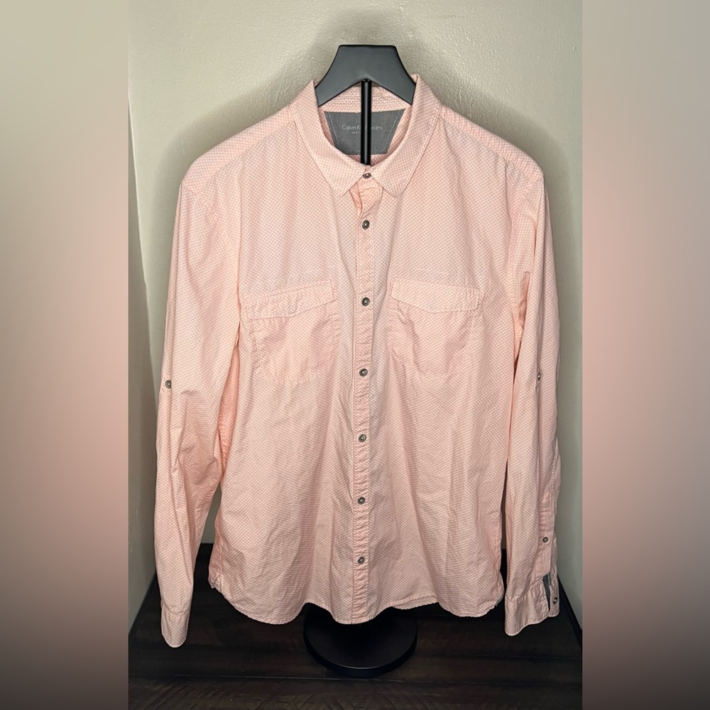Calvin Klein Jeans Pink Men's Shirt